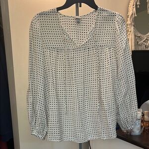 A New Day 3/4 Sleeve Pleated Blouse